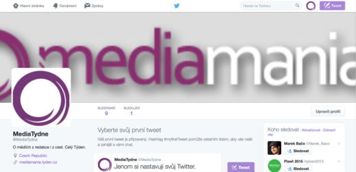 MediaMania na Twitteru.